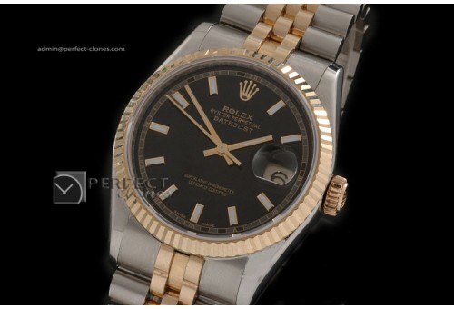 RDJMT10016 14K Wrapped Black Dial Stick Markers Swiss Eta 2836-2