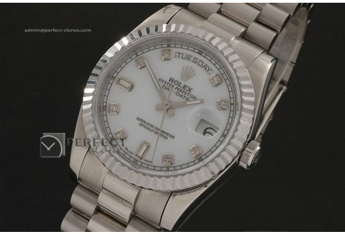 RLDDS10055 SS White Dial Diamond Marker Swiss Eta 2836-2