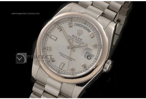RLDDS10057 SS Silver Dial Diamond Marker Swiss Eta 2836-2