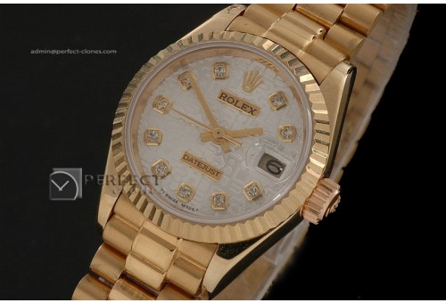 RDJLF10012 FG Silver Jub Dial Diamond Markers Eta 2671-2