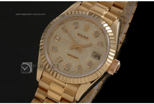 RDJLF10014 FG Gold Jub Dial Diamond Markers Eta 2671-2