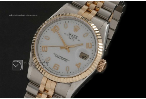 RDJMT10017 14K Wrapped White Dial Stk/Num Markers Swiss Eta 2836