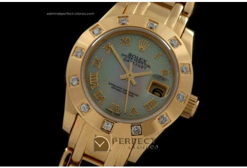 RDJLF10042 FG Masterpiece MOP Pink Dial Roman Markers Eta 2671