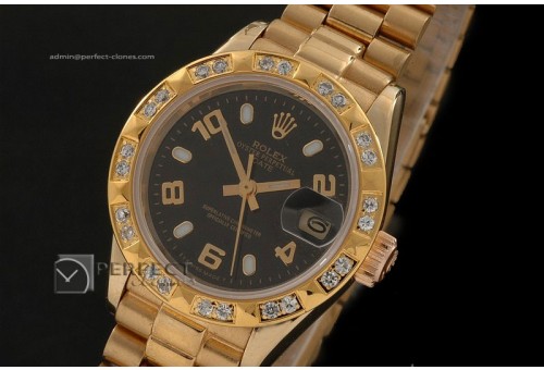RDJLF10052 FG Black Dial Stk/Num Markers Diam Bez Eta 2671-2