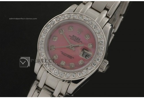RDJLS10023 SS Masterpiece MOP Pink dial Diamond Markers Eta 2671