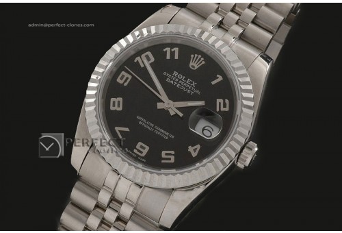 RDJMS10029 SS Black Dial Num Markers Eta 2836-2