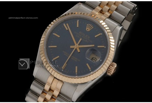 RDJMT10071 14K Wrapped Black Dial Stick Markers Swiss Eta 2836