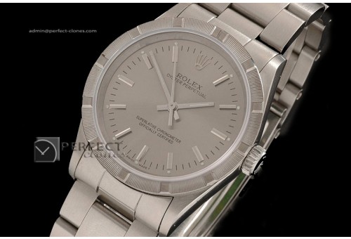 RLOY10002 SS Grey Dial Bark Bezel Stick Marker Swiss Eta 2836-2