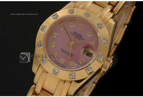 RDJLF10043 FG Masterpiece MOP Pink Dial Diamond Markers Eta 2671