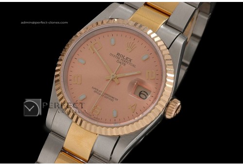 RDJMT10035 TT Salmon Dial Num/Stk Markers Osyter Eta 2836-2