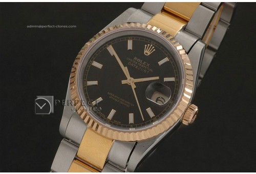 RDJMT10033 TT Black Dial Stick Markers Osyter Eta 2836-2