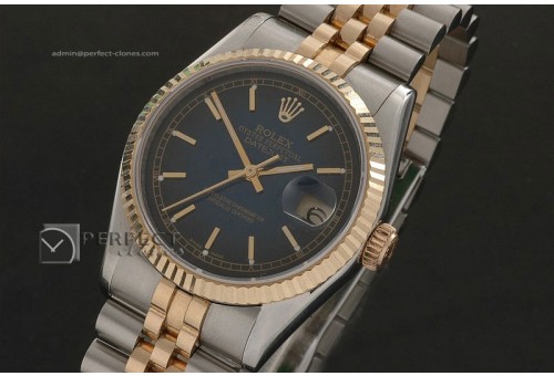 RDJMT10073 14K Wrapped Black Dial Stick Markers Swiss Eta 2836