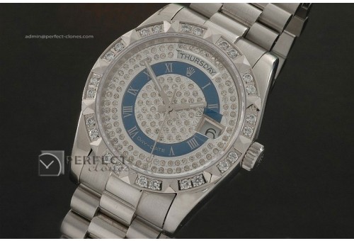 RLDDS10039 SS Diamond Dial Roman Markers/ Diam Bezel Eta 2836
