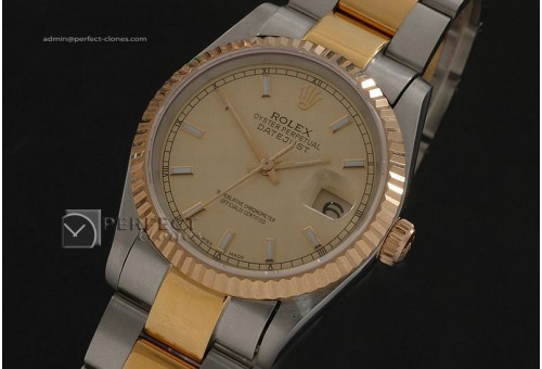 RDJMT10037 TT Gold Dial Stick Markers Osyter Eta 2836-2