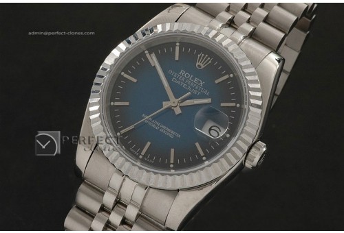 RDJMS10034 SS Burnt Blue Dial Stick Markers Eta 2836-2
