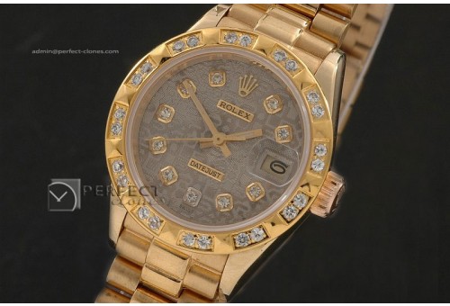 RDJLF10058 FG Gold Jub Dial Diamond Markers/Bez Eta 2671