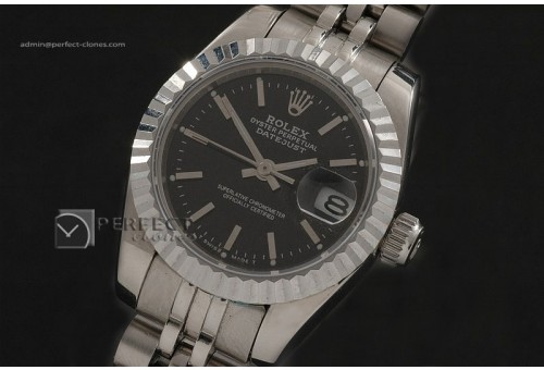 RDJLS10063 SS Black Dial Jubilee Stick Marker Swiss Eta2671