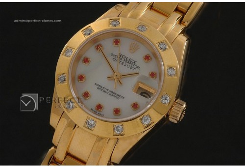 RDJLF10049 FG Masterpiece MOP White Dial Ruby Markers Eta 2671