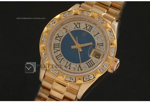 RDJLF10061 FG Diamond/Blue Dial Roman Markers/Bez Eta 2671