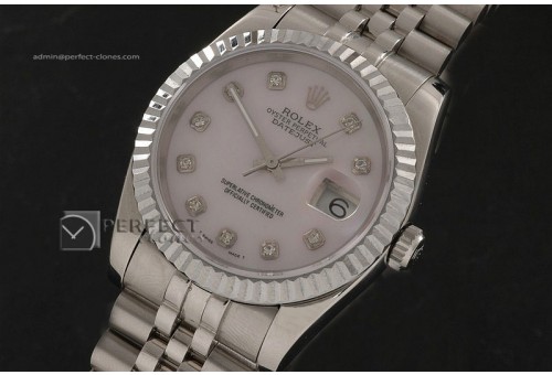 RDJMS10021 SS MOP Pink Dial Diamond Markers Eta 2836-2