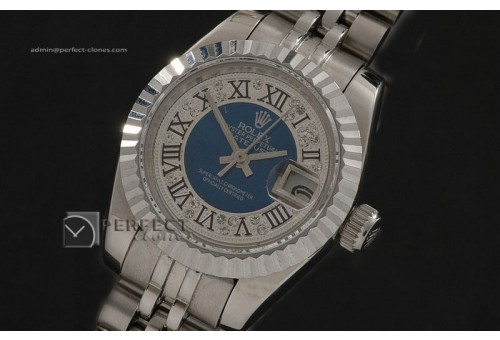 RDJLS10067 SS Diamond/Blue Dial Jubilee Roman Marker Eta 2671-2