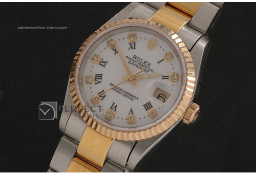 RDJMT10082 TT White Dial Diam/Roman Markers Osyter Eta 2836-2