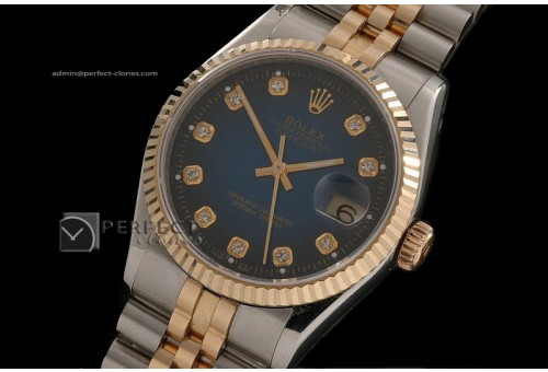RDJMT10011 14K Wrapped Black Dial Diamond Markers Swiss 2836-2