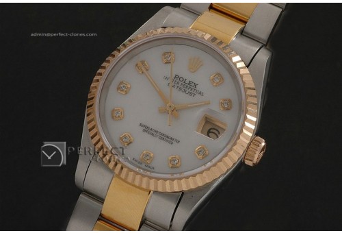 RDJMT10083 TT MOP White Dial Diamond Markers Osyter Eta 2836-2