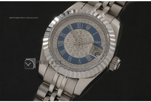 RDJLS1007SS Diamond/Blue Dial Jubilee Roman Marker Eta 2671-2