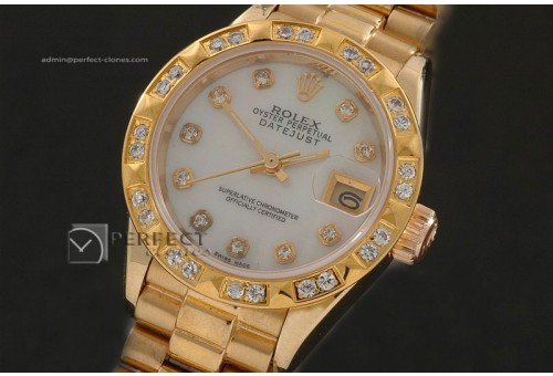 RDJLF10059 FG MOP White Dial Diamond Markers/Bez Eta 2671