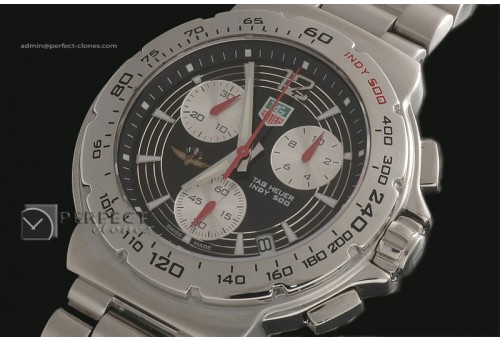 TG10016 INDY50Chronograph SS Black Swiss Quartz