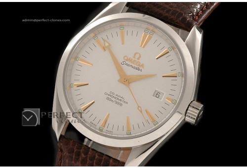 OMSE10022 Aqua Terra Co-Axial Man LE White Gold Markers Eta 2892