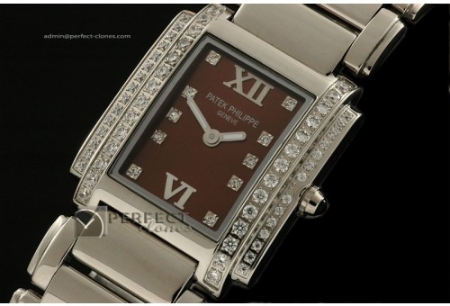 PP01003 Ladies 24 Hours Double Diamonds SS Chocolate Swiss Quart
