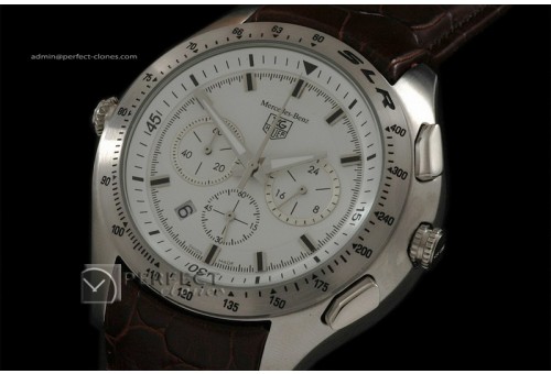 TG10019 Mercedes SLR Chrono SS White Quartz Working Chronos