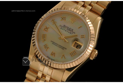 RDJMF1002FG MOP Yellow Dial Jubilee Roman Markers Eta 2836-2