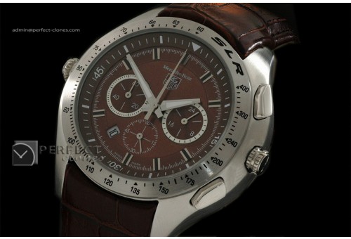 TG1002Mercedes SLR Chrono SS Brown Quartz Working Chronos