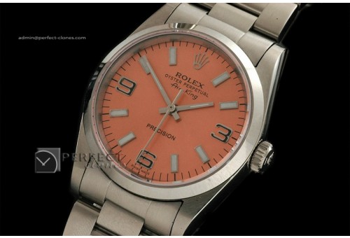 RLAK10009 SS Salmon 369 Dial Smooth Bezel Stick Marker Eta2836-2