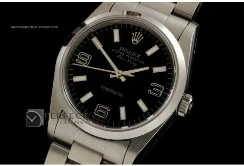 RLAK10013 SS Black 369 Dial Smooth Bezel Stick Marker Eta 2836-2