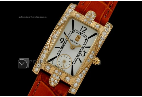 HW10002 Ladies Avenue C YG MOP White Diamonds Swiss Quartz