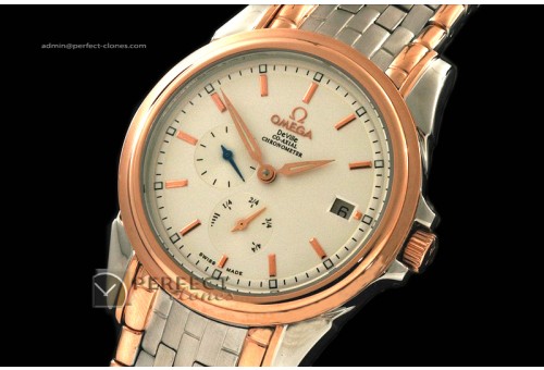OMDE10005 2 tone SS/RG Res D'Marche White Swiss Eta 2824-2