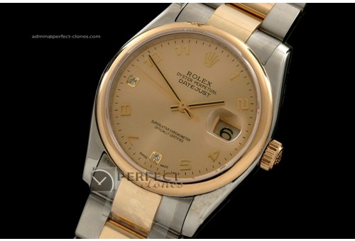 RDJMT10084 14K Wrapped TT Gold Dial Diam/Num Markers Osyter Eta
