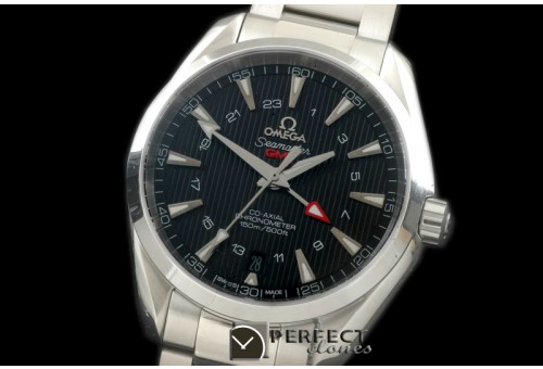 OMAT41-152 Aqua Terra GMT SS/SS Black Miyota 8205