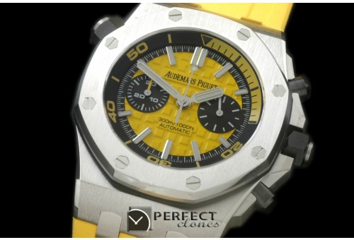 APDC-084 Royal Oak Diver Chrongraph SS/RU Yellow Asia 7750/3126
