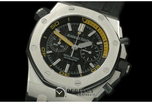 APDC-086 Royal Oak Diver Chrongraph SS/RU Black Asia 7750/3126