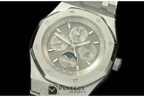 AP26574-104 Royal Oak 26574 Perpetual Calender SS/SS Grey A-2813