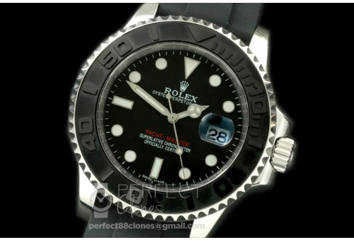 RYMEN00081R Yachtmaster Men CER/SS/RU Black A-2836