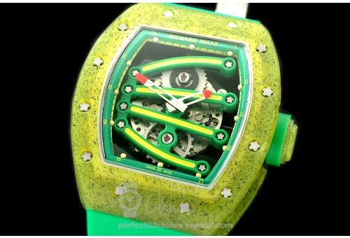 RM059-01-102 Yohan Blake Tourbillon Green FC/RU Asian H/W