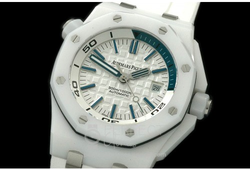 APD-L-113 Royal Oak Diver CER/RU White A-2813/3120