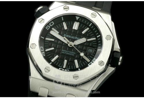 APD-L-101 Royal Oak Diver SS/RU Black A-2813/3120