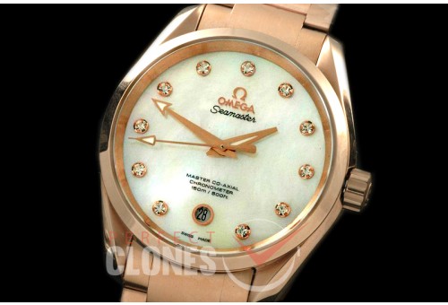 OMAT385-111S Aqua Terra Ladies RG/RG MOP White A-2824